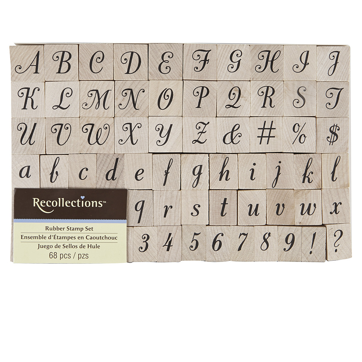 Script Alphabet & Numbers Wood Stamp Set by Recollections™